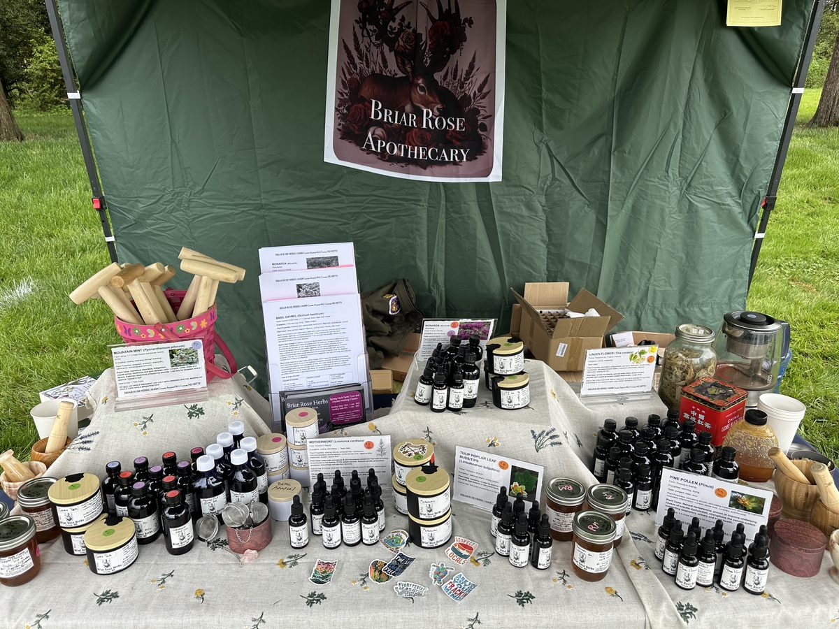 Briar Rose Herbs products at the farmers market
